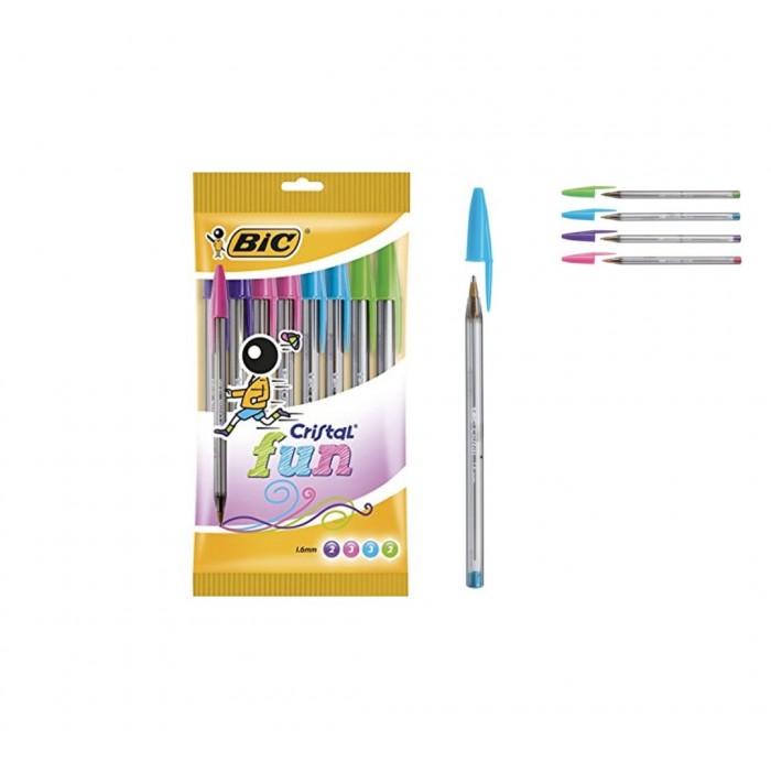 Pack 8 bolígrafos Bic de color pastel