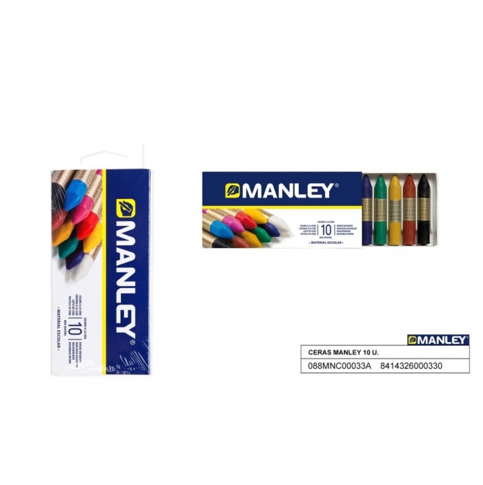 Ceras blandas Manley de colores 10U