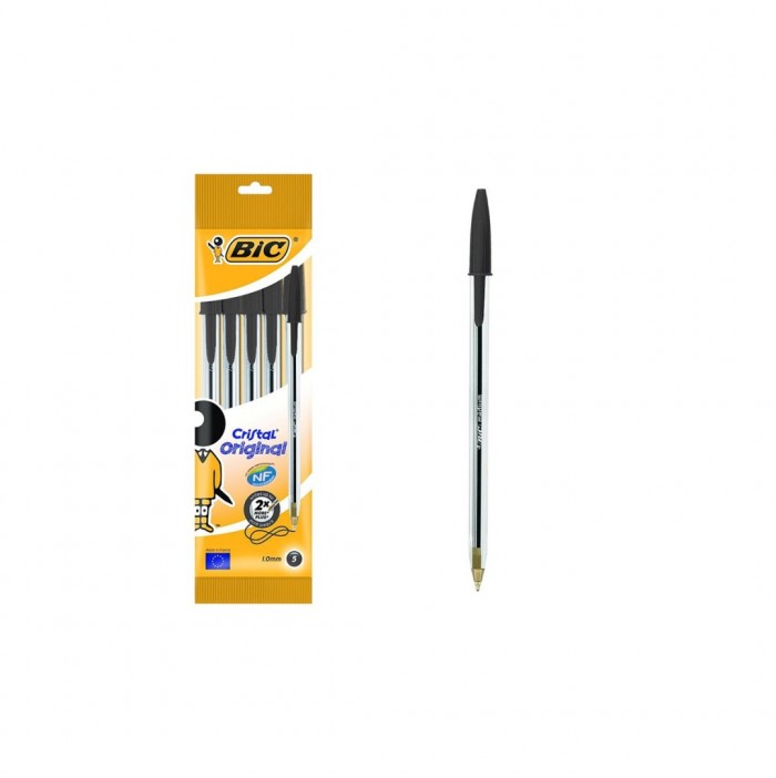 Pack de 5 bolígrafos Bic negros