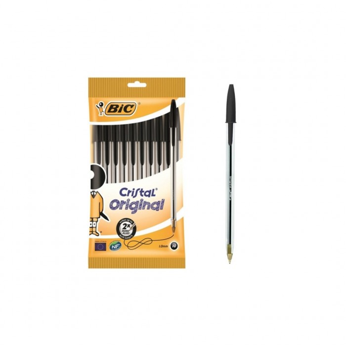 Pack de 10 bolígrafos Bic negros