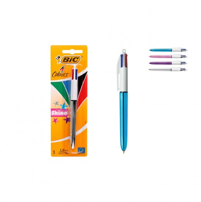 Bolígrafo Bic shine 4 colores