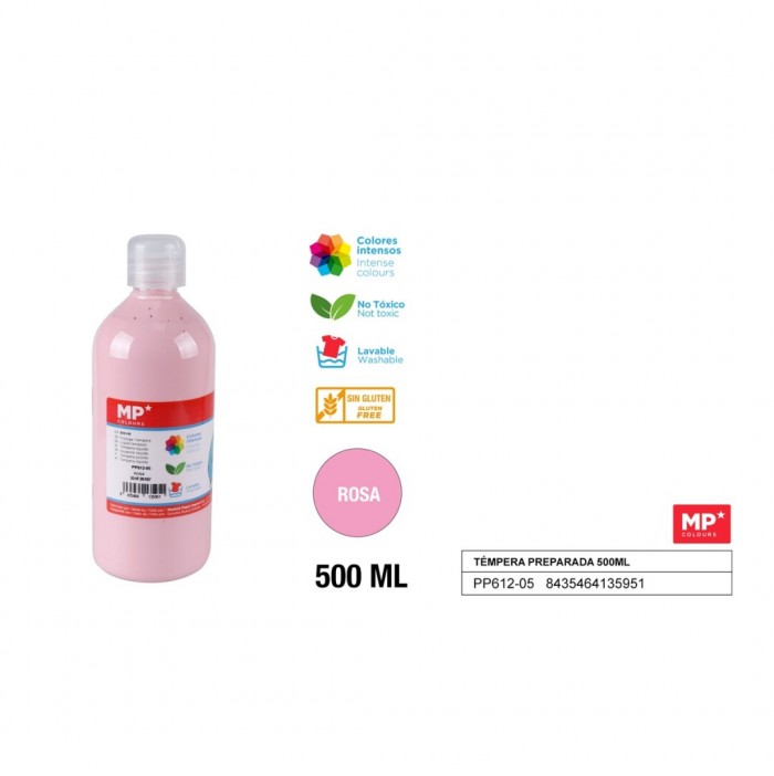 Témpera líquida rosa (500 ml)