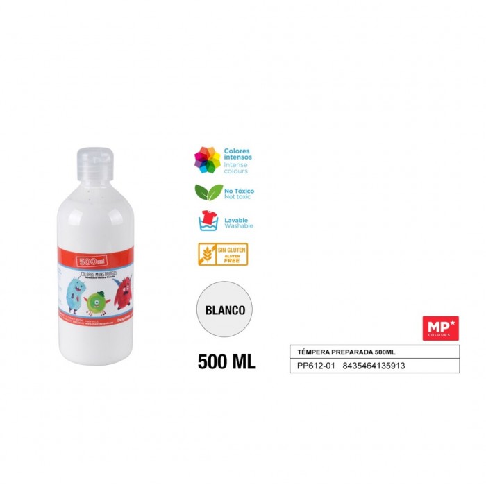 Témpera líquida blanca (500 ml)