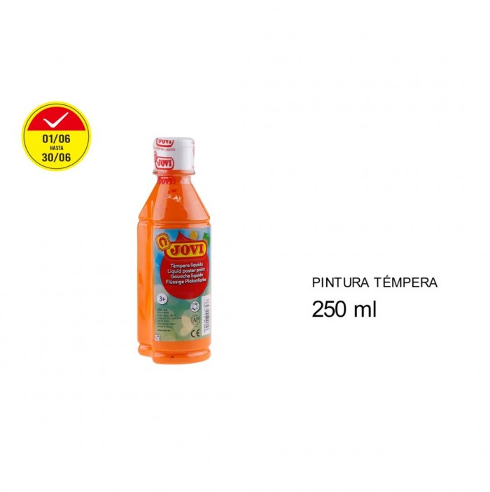 Témpera líquida jovi naranja (250 ml)