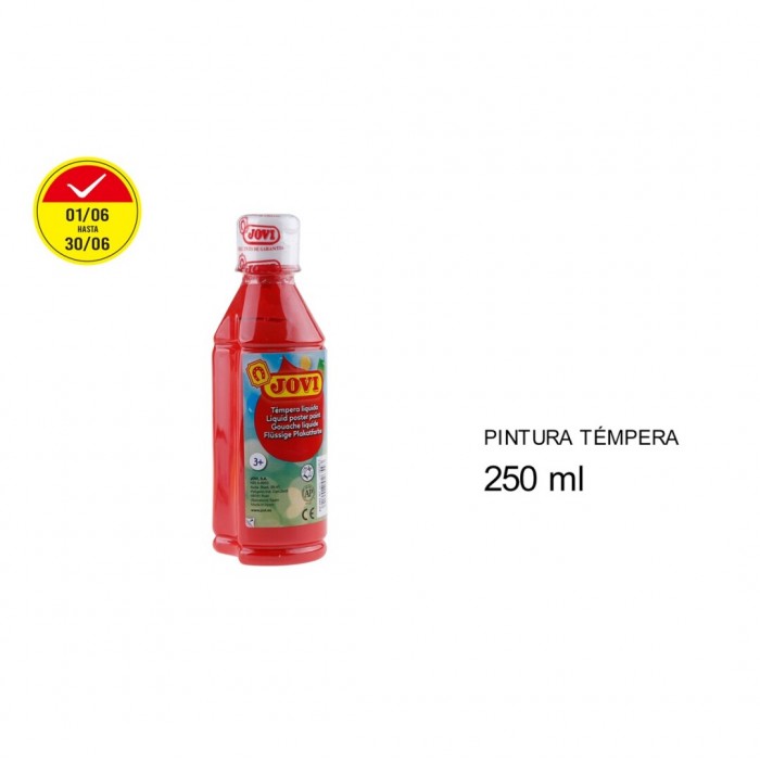 Témpera líquida jovi roja (250 ml)