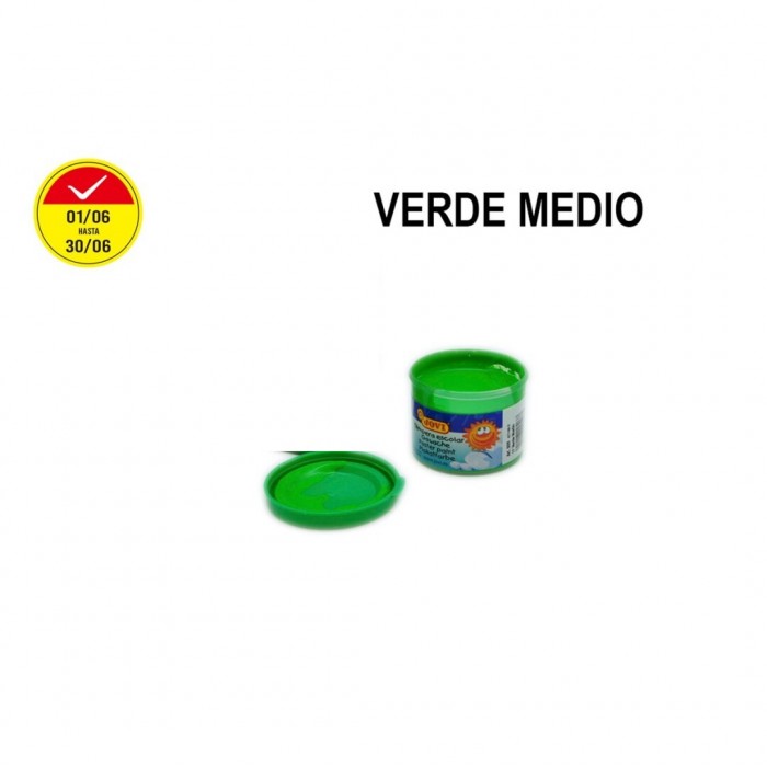 Témpera escolar verde medio jovi (35ml)