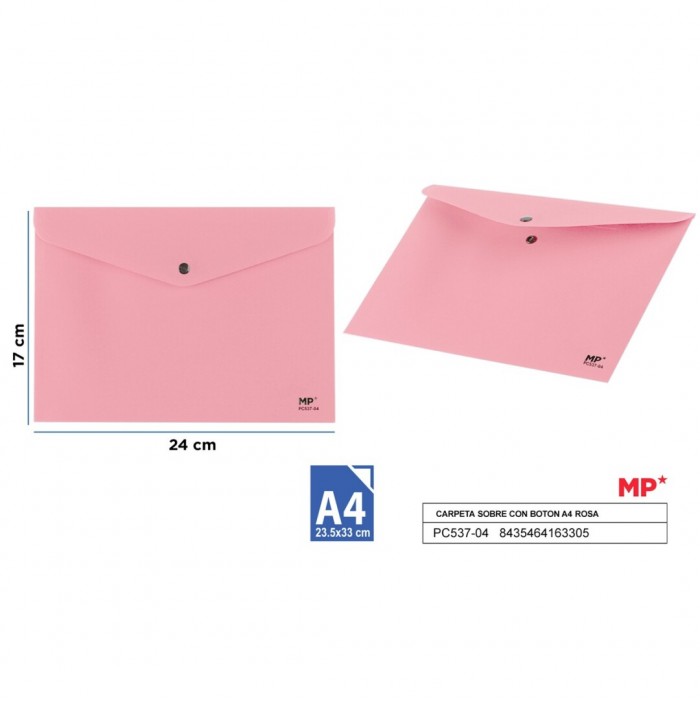 Carpeta de botón rosa