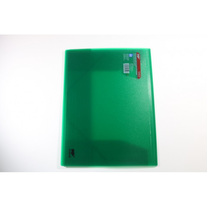 Carpeta con gomas verde oscuro trans