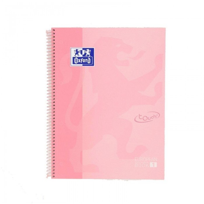 Cuaderno Oxford soft touch rosa pastel