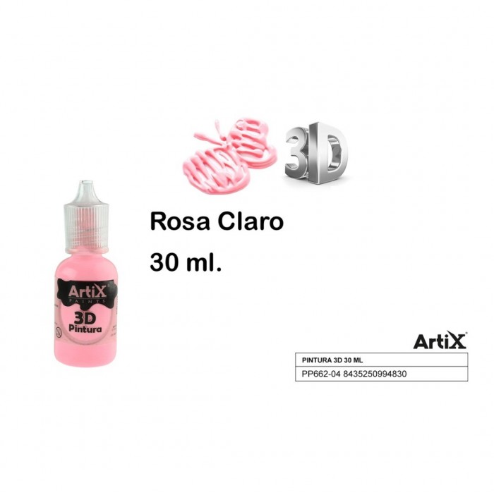 Pintura 3D rosa claro