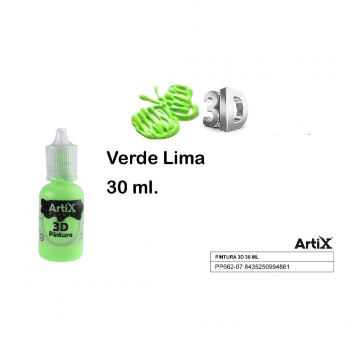 Pintura 3D verde lima