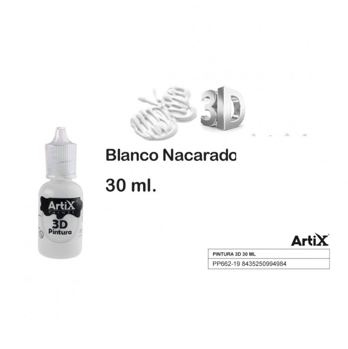 Pintura 3D blanco nacarado