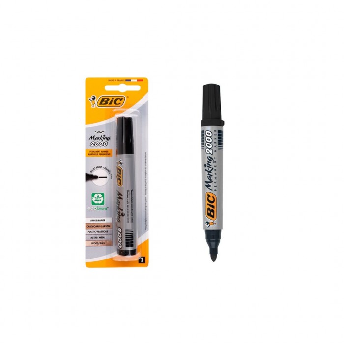 Marcador permanente negro Bic