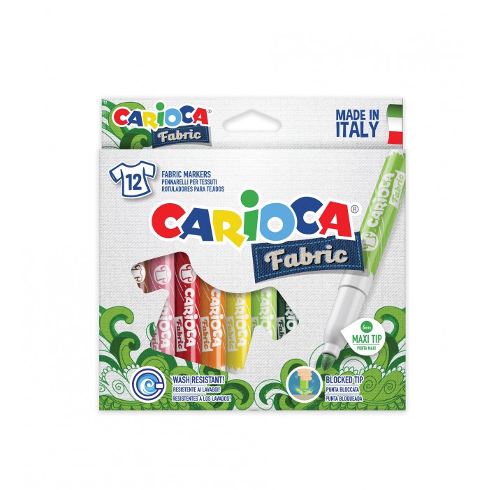 Pack 12 Rotuladores Carioca textil