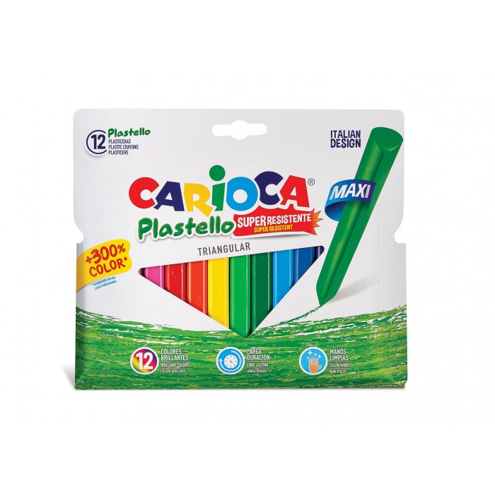 Pack de 12 maxi ceras triangulares carioca