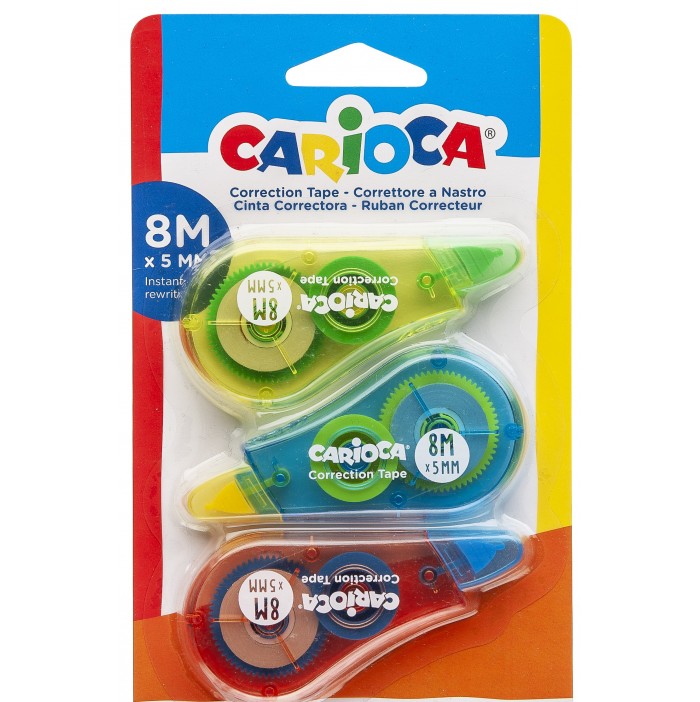 Pack de 3 cintas correctoras carioca