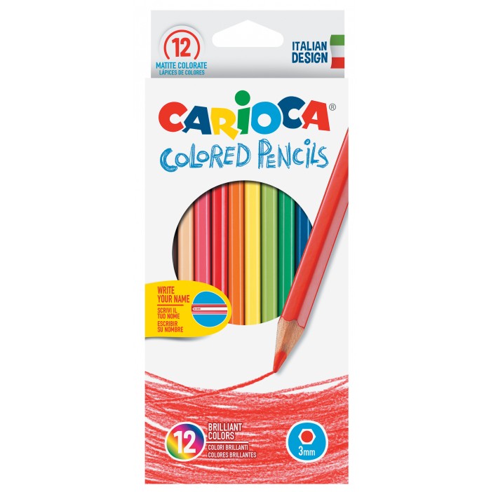 Pack de 12 lápices colores carioca