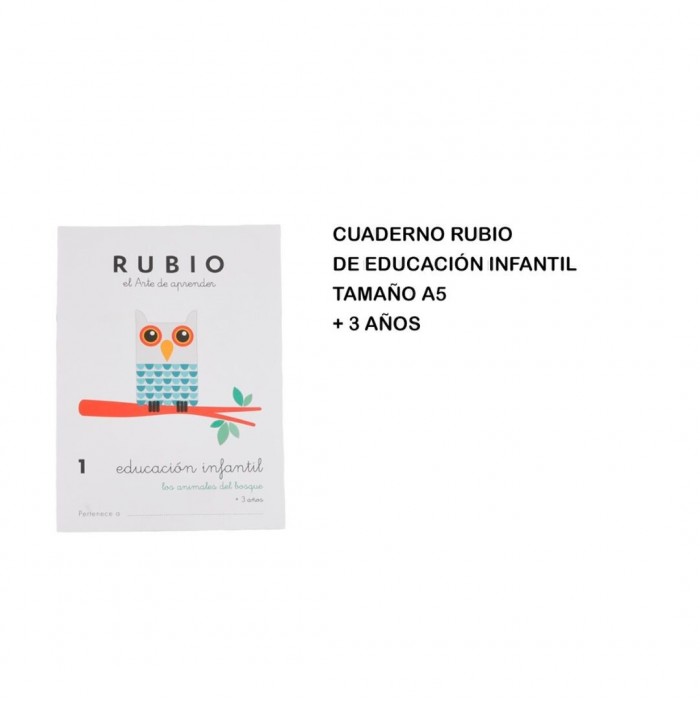 Cuaderno nº1 educación infantil Rubio +3 años