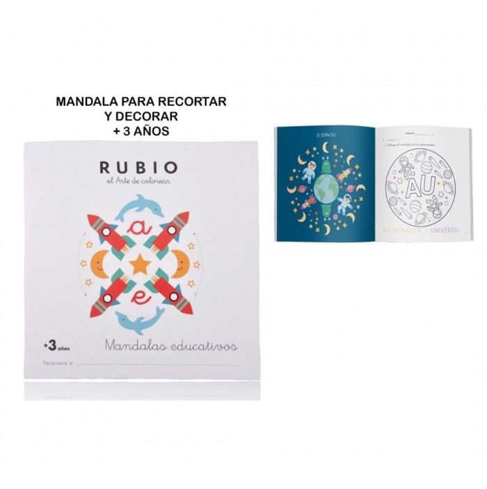 Cuaderno Rubio mandalas educativos +3 años