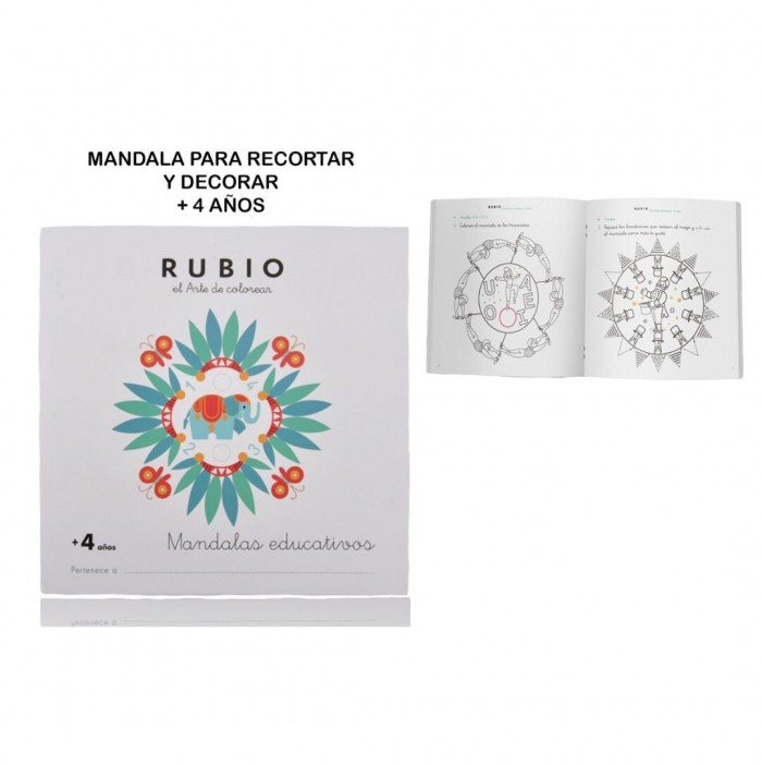 Cuaderno Rubio mandalas educativos +4 años