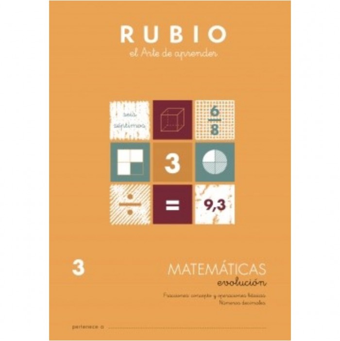 Cuaderno Rubio matemáticas evolución nº3